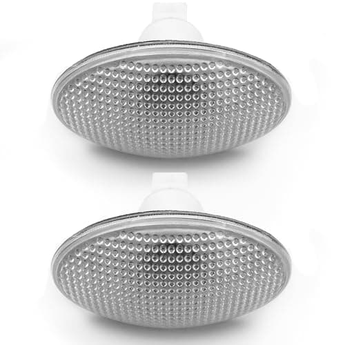 Image of 2x Clear Side Wing Marker Indicator Repeater Light Lamp Lens With Bulb for Ford Transit MK6 MK7 2000-2014 Left and Right Pair OEM | 6C11-13K309-AA, 1385980, 1418382, 1124493, 1473712