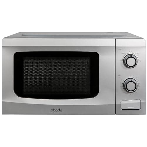 Image of Abode 20L Manual Microwave Silver 700W with 5 Power Levels & Timer, Button & Dial Control, Defrost Function, AMM2001S (Silver, Manual)