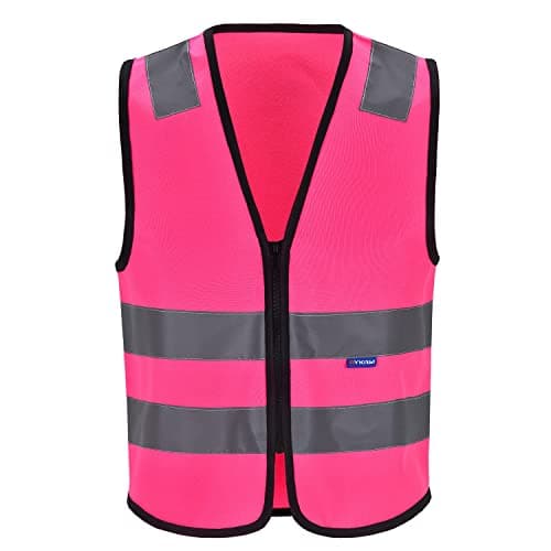 Image of Pink horse riding hi vis Adult High Visibility Hi Viz Vest Waistcoat horse hi viz (XXS-XXL) (XL, PINK)