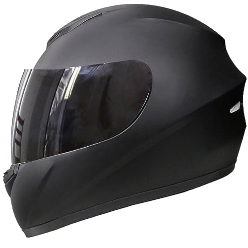 Image of Zorax ZOR-819 Matt Black L (59-60cm) Full Face Motorbike Motorcycle Helmet Road Legal ECE 2206 + Dark Smoke Visor