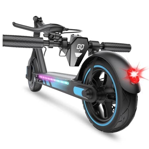Image of Aimittie Electric Scooter for Adults, 10" Tires, Powerful 500W Motor, Max 45KM Long Range, Top Speed 25Km/h, Lightweight and Foldable Scooter, Dual Lighting System and Drum Brake, Smart APP Control