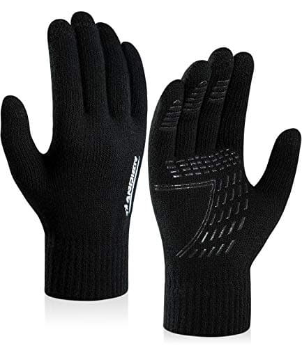 Image of Coskefy Winter Knit Gloves - Touchscreen Thermal Wool Lined Texting Running Gloves for Men & Women