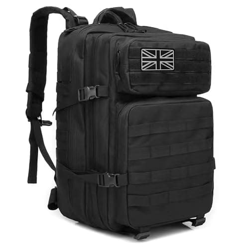 Image of Oreunik Military Backpack 45L Waterproof Tactical Backpack Molle Backpacks Large Back pack for Travelling,Outdoor Trekking,Camping,Hiking,Fishing,Hunting,Gym(Black)
