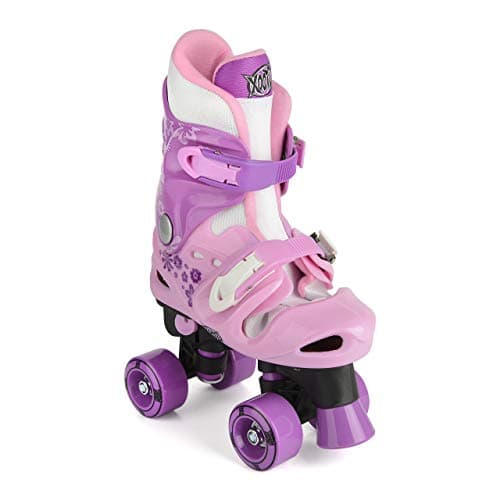 Image of Xootz Kid's Quad Skates, Adjustable and Padded Roller Skates, Pink