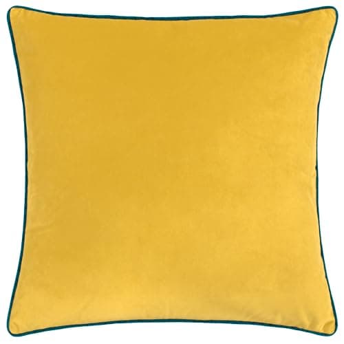 Image of Paoletti Meridian Cushion – Polyester Filled Velvet Piped Luxury Decor (Ceylon/Teal - 55 x 55 cm)