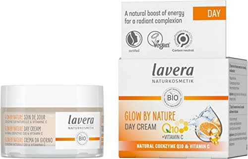 Image of lavera GLOW BY NATURE Day Cream - Q10 and vitamin C - reduces tired skin signs - boosts energy - vegan - natural cosmetics (50 ml)
