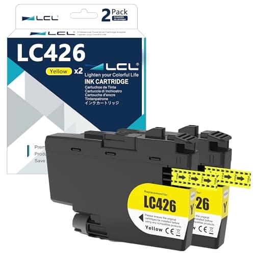Image of LCL LC426 Ink Cartridge Replacement for Brother LC-426 LC426 LC-426Y LC426Y LC426XL for MFC-J4335DW MFC-J4340DW MFC-J4535DW MFC-J4540DW MFC-J4540DWXL (2 Yellow)