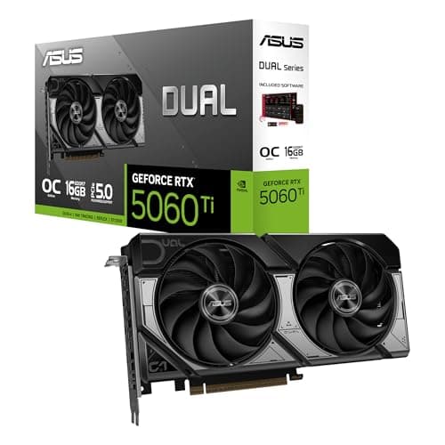 Image of ASUS NVIDIA GeForce RTX 5060 Ti DUAL OC 16GB Blackwell Graphics Card