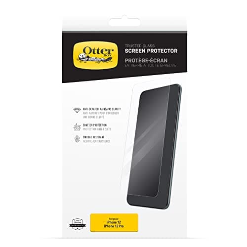 Image of OtterBox Trusted Glass Screen Protector for iPhone 12 / iPhone 12 Pro, Tempered Glass, Scratch Protection, Drop Defence for Shatter Protection, Non-Retail Packaging