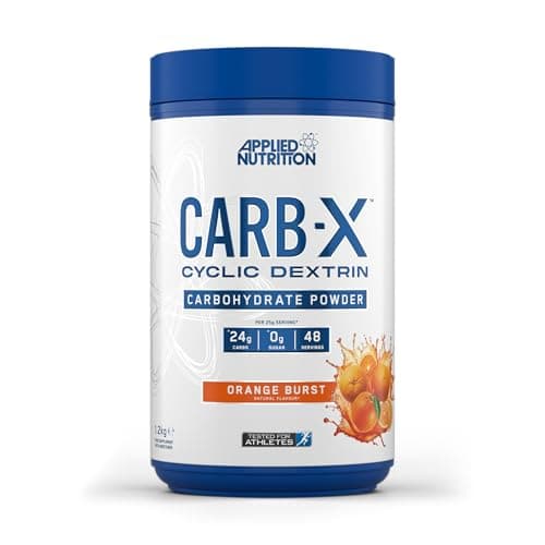 Image of Applied Nutrition Carb X Highly Branched Cyclic Dextrin Carbohydrates, Intra & Post Workout Carbs Powder, Fuel Training & Recovery, Vegan, Gluten Free, Sugar Free, 1.2kg 48 Servings (Orange Burst)