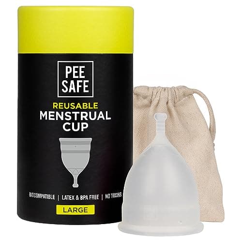 Image of PEESAFE Menstrual Cups - Size B | Large - 18 Years & above(Have Given Birth Vaginally) - Leak-Proof - Safety of 100% Medical Grade Silicone - Storage Pouch Included - Menstrual Cup - Period Cup