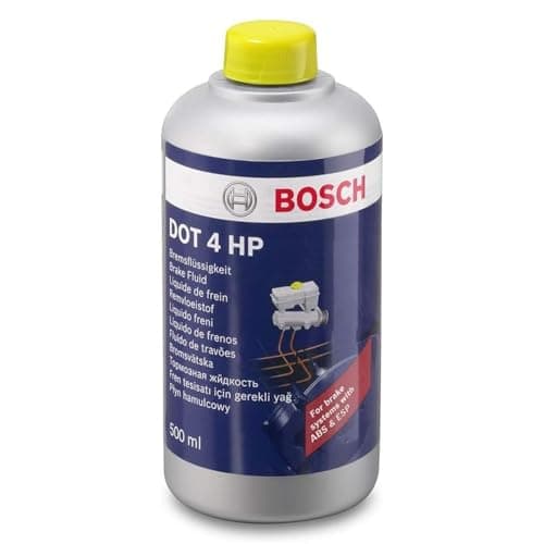 Image of Bosch Brake Fluid DOT 4 HP, 0.5 L - For All Modern Vehicles Equipped with ABS and ESP Brakes
