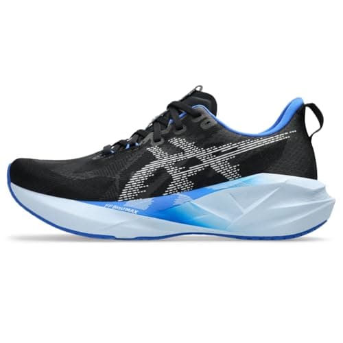 Image of ASICS Men's NOVABLAST 5 Running Shoes, Black/White, 7 UK