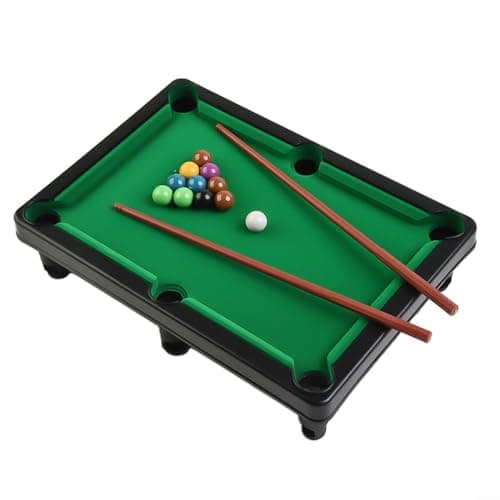 Image of Glewi Portable for Mini Snooker Table for Family Game Night, Compact Pool Set with for Cues and Balls, Indoor Billiards Game for and Adults(S)
