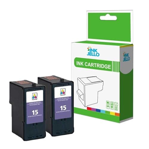 Image of InkJello Remanufactured Ink Cartridge Replacement for Lexmark X2320 X2600 X2630 X2650 X2670 Z2300 Z2310 Z2320 18C2110 (Tri-Colour, Double-Pack)