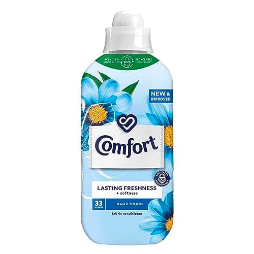Image of Comfort Blue Skies Fabric Conditioner with Stay Fresh technology for 100 days of freshness + fragrance* 33 washes (990 ml)