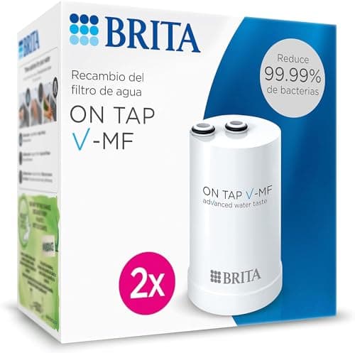 Image of BRITA On Tap V-MF 2x Water Filter Cartridge (600L) - Reduces Fine Microparticles, Metals and Taste-Impaying Substances