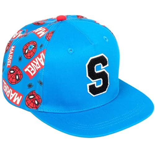 Image of Marvel Spiderman Personalised Baseball Cap for Boys Embroidered Letter Adjustable Snapback Kids Hat 100% UV Protection Summer Holiday Cap Blue