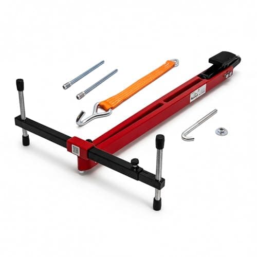 Image of WELZH Universal Under Engine and Gearbox Support Scissor Lift with Adjustable Hooks and Support Plates for Clutch Timing Belt and Gearbox Work on Cars and Light Commercial Vehicles Garage 7102-WW