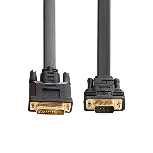 Image of baolongking Active DVI to VGA, DVI 24+1 DVI-D M to VGA Male With Chip Flat Cable Adapter Converter for PC DVD Monitor HDTV 2M