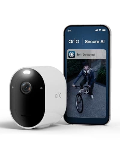 Image of Arlo Pro 6 Security Camera Outdoor Wireless, 2K+ HDR, Battery Operated Outdoor/Indoor Camera, Advanced Colour Night Vision, Dual-Band WiFi, Auto tracking, Arlo Secure Trial Included, 1 Camera, White