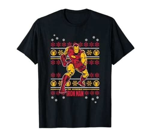 Image of Marvel Comics Iron Man Christmas Knit T-Shirt