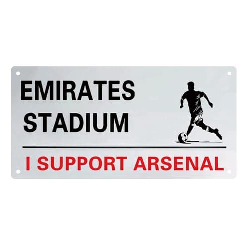 Image of Football Club Sign for Arsenal, Street Sign Arsenal Gifts for Men Boys, Tin Sign Wall Decor Metal Poster Arsenal Football Club Chant - I SUPPORT ARSENAL