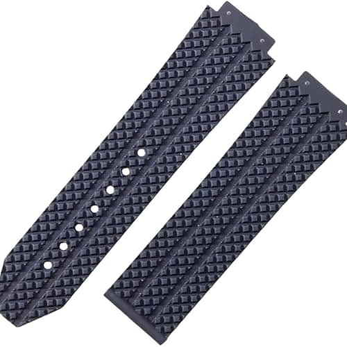 Image of ROUHO 26 * 19mm Waterproof Silicone Men's Watch Strap Rubber Watch Bracelet Accessories for HUBLOT Big Bang-Blue Without Buckle