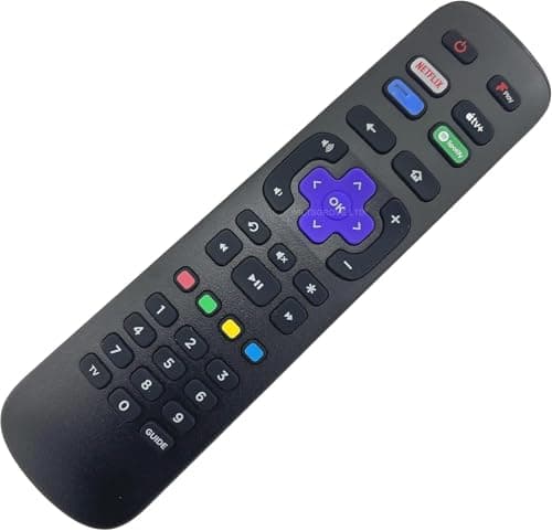 Image of Replacement TV Remote Compatible with JVC Roku LT-40CR330 LT-43CR330 LT-24CR230 LT-32CR230 Smart Full HD HDR 4K LED