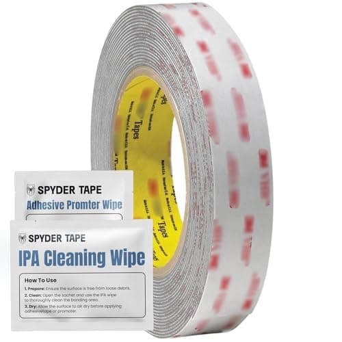 Image of RP45 Acrylic Foam Tape 19mm x 2m – Grey Double Sided VHB Mounting Tape – Heavy Duty Industrial Adhesive for Glazing, Signage, Automotive Trim, Metal, Plastic & Glass