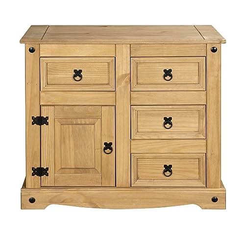 Image of Corona 4 Drawer 1 Door Sideboard Mexican Solid Pine