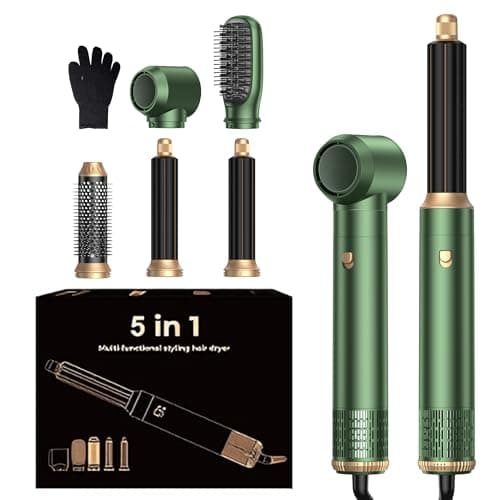 Image of UKLISS Air Styler 5 in 1 Hair Styler Set 1000W Hot Air Styler High Speed Lonic Multi Styler Hair Dryer Brush, Auto Air Curler, Volumizer, Round Brush for Women
