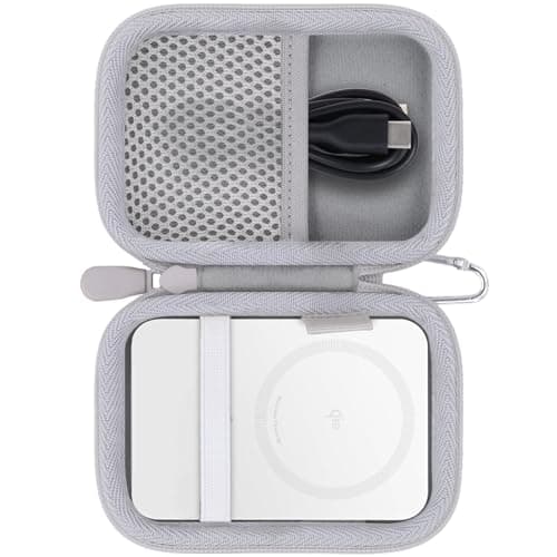 Image of Khanka Case for Anker Nano/MagGo Power Bank,Ultra-Slim 5,000mAh/10,000mAh Magnetic Battery,Compatible with Anker Qi2 Certified 15W(A1665/A1664) Ultra-Fast Charger,Case Only (White)