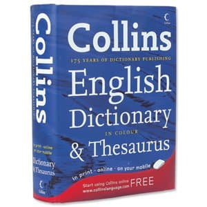 Image of Collins Dictionary and Thesaurus with Internet-Linked Supplement Hardback Ref 9780007807826