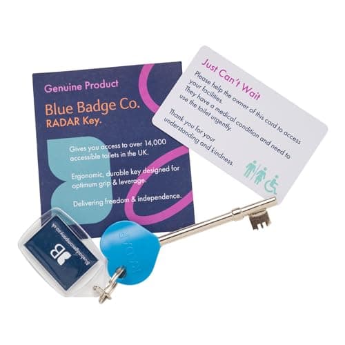 Image of Blue Badge Co Genuine NKS Radar Key for Disabled Toilets, Accessible Loos in The UK, Easy Turn Access Key, Ideal for Disabled Blue Badge Holders