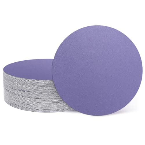 Image of sourcing map 20 Pcs 75mm (3 Inch) Sanding Disc 320 Grit Hook and Loop Sandpaper Random Orbital Sander Pads for Woodworking Automotive Metal Polishing, Purple