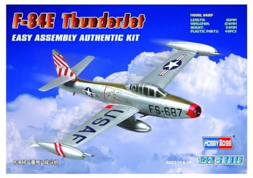 Image of Hobbyboss 1:72 Scale F-84E Thunderstreak Diecast Model Kit