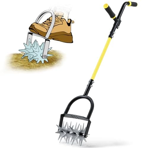 Image of Jardineer Rotary Cultivator Garden Tool, Hand Tiller for Gardening with Labor-saving Handle Design, Manual Tiller for Reseeding Grass or Soil Mixing