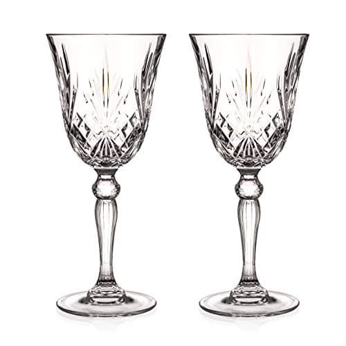 Image of DIAMANTE Chatsworth Wine Glasses - Made from Premium Crystal - Set of 2