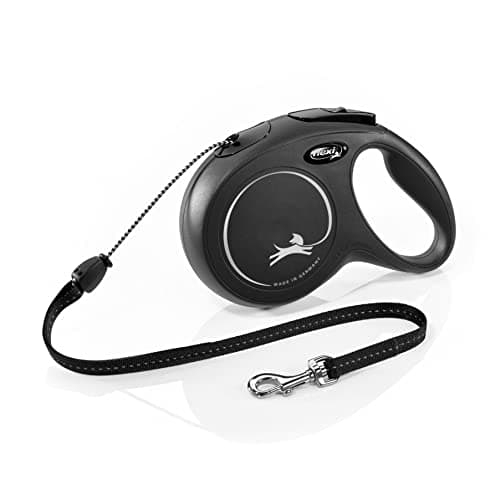 Image of flexi Classic M Cord 8 m black, retractable leash for dogs up to 20 kg