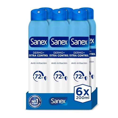 Image of Sanex IT06380A Dermo Extra Control deodorant spray 200 ml (x6)