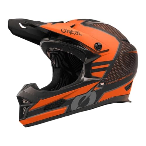 Image of O'NEAL | Mountain Bike Helmet | MTB Downhill | Safety Standard EN1078, Ventilation Openings for Airflow & Cooling, ABS Outer Shell | Fury Helmet STAGE V.23 | Adult | Black Orange | Size M