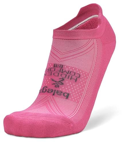 Image of Balega Hidden Comfort Performance No Show Socks, Ultimate Moisture-Wicking, Cushioned Fit for Men and Women, Breathable Design, Perfect for Running and Sports - Pink, Small (UK Size 4-7)