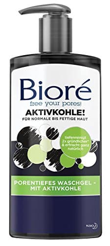 Image of Bioré Deep Pore Wash Gel with Activated Carbon 1 x 200 ml Dermatologically Tested Normal to Oily Skin