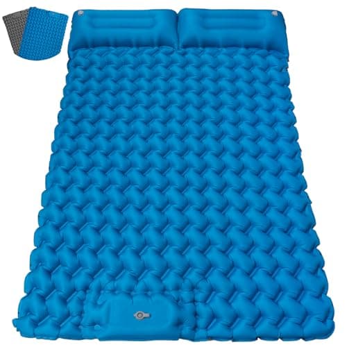 Image of FORRINX Sleeping Pad Double 200x130 cm Ultralight Inflatable Camping Mat Self Inflating Camping Mattress Portable Air Bed Waterproof Compact 30x18cm for Backpacking, Hiking, Beach, Tent