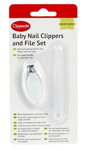 Image of Clippasafe Baby Nail Clippers and File Set