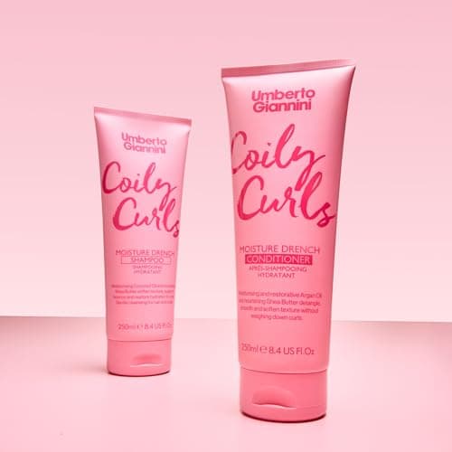 Image of Umberto Giannini Coily Curls Wash Day Duo - Shampoo and Conditioner set for Curly and Coily Hair Vegan & Cruelty Free Moisturising Haircare for Type 3/4 Hair
