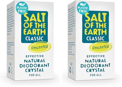 Image of Salt of the Earth - Natural Crystal Deodorant- Plastic Free, Fragrance Free, Vegan, Leaping Bunny Approved - 100% Natural Origin Ingredients - Suitable for Women, Men, and Kids - Unscented - 75g