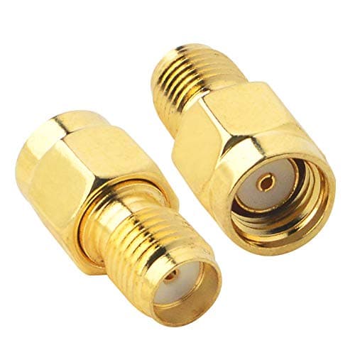 Image of Boobrie SMA Female to RP-SMA Male Plug Adapter WiFi Antenna Connector for WiFi Antenna Goggles FPV Drone Signal Booster Router 2-Pack