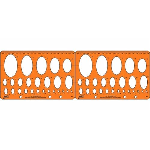 Image of Helix Ellipse Stencil Template, Ellipse Shape Stencil, H82010 (Pack of 2)